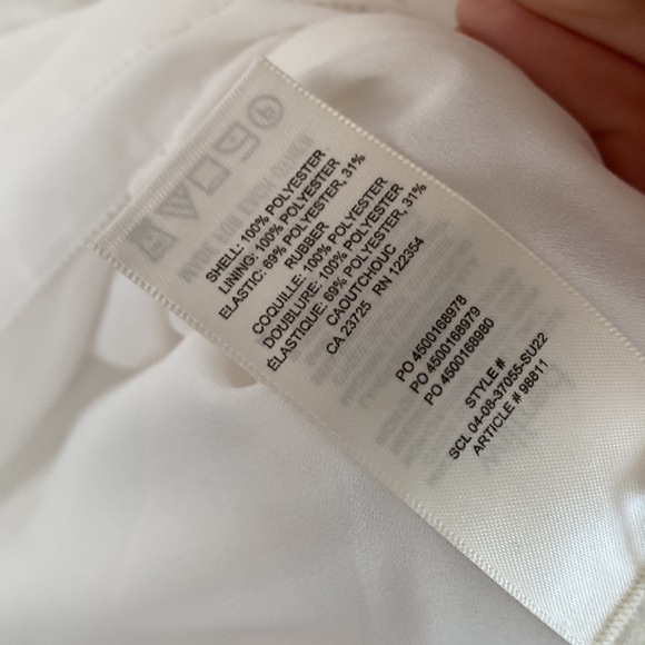Wilfred Aritzia Small Tempest Mini Dress Smocked White Long Sleeve - Picture 8 of 9